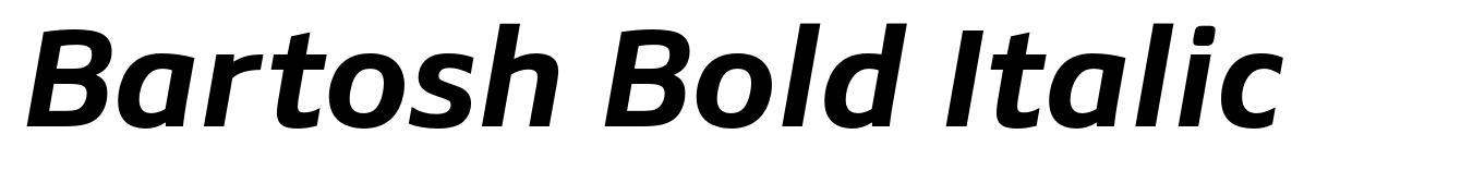 Bartosh Bold Italic